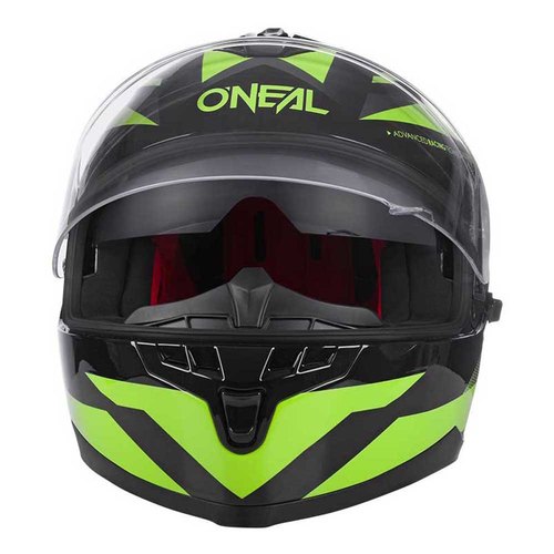 קסדה מלאה ONEAL CHALLENGER EXO בצבע שחור וצהוב עם מעטפת ABS חזקה, מערכת אוורור מתקדמת ובטנה ניתנת להסרה לרוכבי אופנועים