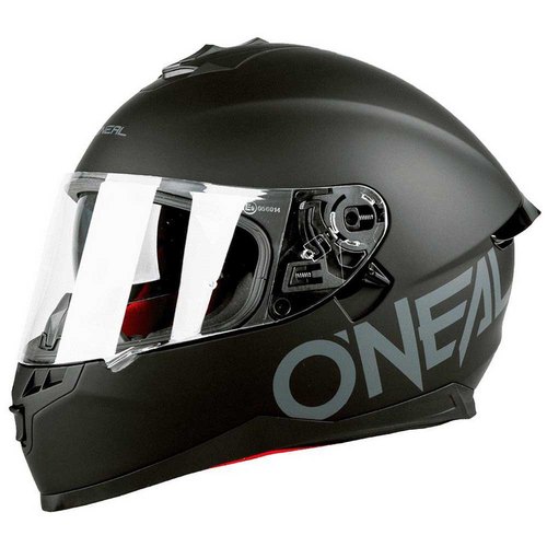 קסדה מלאה ONeal Challenger שחור מט דגם CASCO FLAT עם מעטפת ABS, פתחי אוורור מרובים, בטנה ניתנת להסרה וסגירת מיקרולוק לנסיעה בטוחה ונוחה