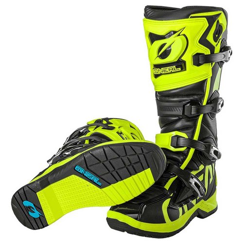 מגף רכיבה ONEAL RMX BOOTS שחור/צהוב מקצועי לשטח עם הגנה מחוזקת לקרסול, 4 אבזמי מתכת מיקרומטריים וסוליית גומי עם אחיזה גבוהה