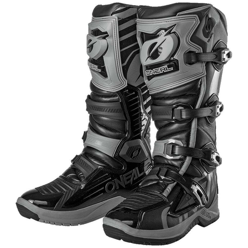 מגפי רכיבה שטח שחור/אפור עם הגנה מתקדמת - ONEAL RMX BOOTS