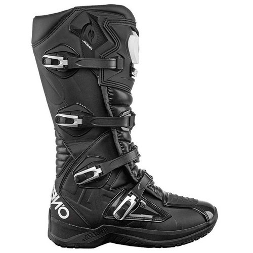 מגפי רכיבה שטח מקצועיים ONEAL RMX BOOTS בצבע שחור עם מערכת 4 אבזמי מתכת, הגנה מתקדמת על הקרסול וכף הרגל, סוליית גומי עם אחיזה גבוהה ומגן צריבה מיקרופייבר זמש טכני לרכיבת שטח מקצועית