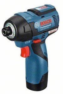 מברגת אימפקט נטענת בראשלס + 2 סוללות אמפר BOSCH GDR 12V EC