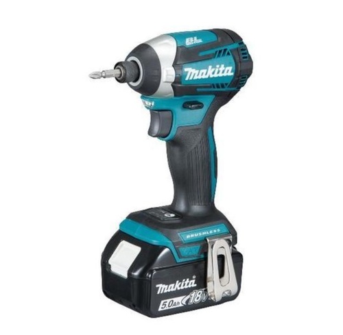 מברגת אימפקט נטענת בראשלס + 2 סוללות 1.5 אמפר MAKITA DTD154 BL 18V
