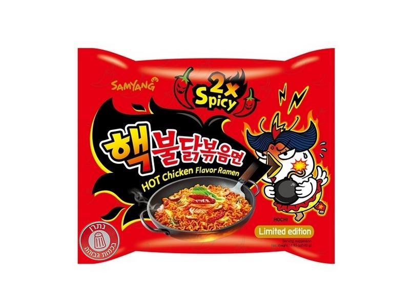 SAMYANG -  אטריות ראמן בטעם עוף חריף אקסטרים כפול 2 140 גרם