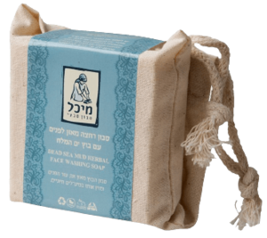 סבון מוצק מאזן לפנים עם בוץ ים המלח | סבון מיכל