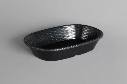 סלסלה ללחם אובלית 35X24.5 ס”מ מלמין שחור