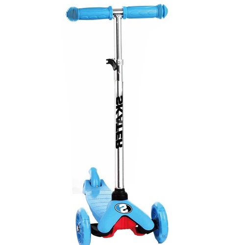 קורקינט עם אורות בגלגלים וכידון מתכוונן ל-3 מצבי גובה Cool SCOOTER - כחול