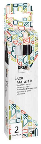 2 טושים רב תכליתיים מבריקים KREUL (שחור ולבן)