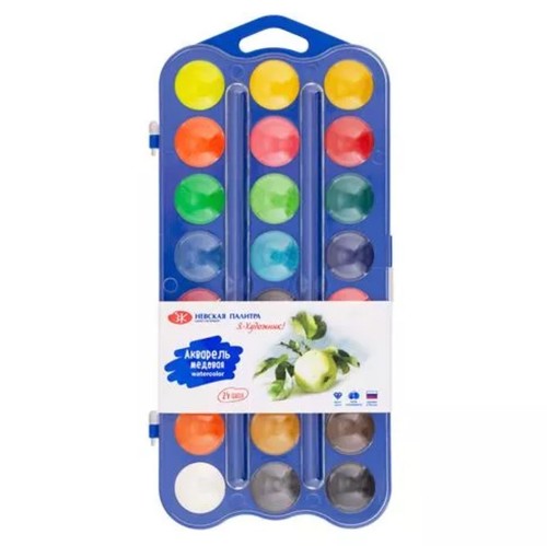 24 צבעי מים לילדים על בסיס דבש NEVA PALLETTE (כחול)