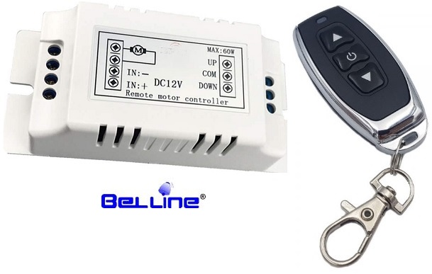 סט משדר RF ומקלט 9-12V DC להפעלת מנוע / כננת UP/DOWN