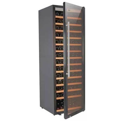 מקרר יין מתקדם עד 161 בקבוקים Vinopo SU-192B מסגרת שחורה *מדפי עץ