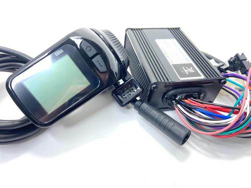 בקר 350w/18A dc controller + צג+ידית גז s886