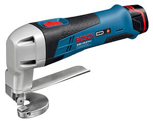 מספריי פח נטענים + 2 סוללות 2 אמפר BOSCH GSC 12V-LI