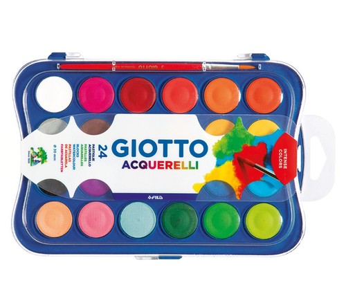 24 צבעי מים איכותיים לילדים GIOTTO