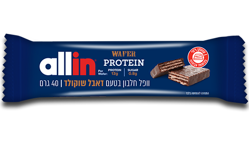 וופל חלבון בטעם דאבל שוקולד allin