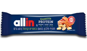 חטיף חלבון בוטנים קרמל allin