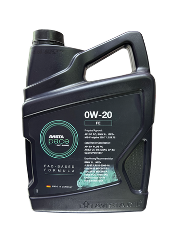 שמן מנוע AVISTA 0W-20 PACE EVO PRIME 5L