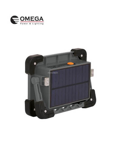 פרוזקטור סולרי נטען 50W + מזוודה - 10 שעות עבודה  - אומגה OMEGA