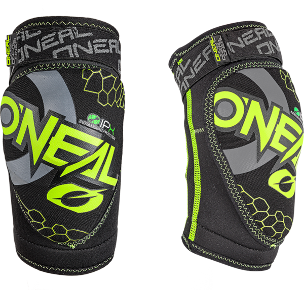 מגני ברכיים ילדים שחור/צהוב עם הגנת IPX - ONEAL DIRT KNEE GUARD HI-VIZ YOUTH