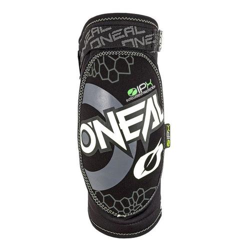 מגני ברכיים ONEAL DIRT KNEE GUARD בצבע שחור ואפור עם הגנת IPX, עשויים מניאופרן נושם עם רצועות Velcro מתכווננות ותקן בטיחות EN1621