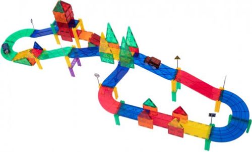 משחק מגנטים מסלול מכוניות 82 חלקים PLAYMAGER