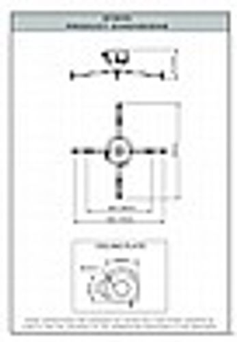 זרוע תקרה למקרנים כבדים דגם:B-TECH BT899xl