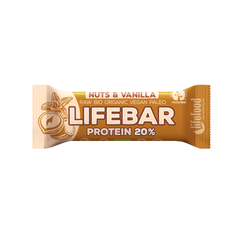 חטיף חלבון אגוזים וניל LIFEBAR
