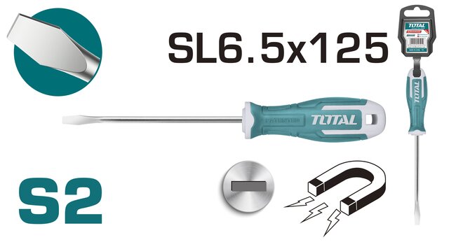 מברג חריץ SL 6.5×125 מ"מ 1 יח