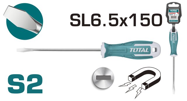מברג חריץ SL 6.5×150 מ"מ 1 יח