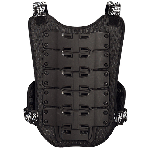 מגן חזה צבי צב ONEAL HOLESHOT ROOST GUARD SHORT V.15 שחור עם הגנה מפרקית לחזה ועמוד השדרה וחגורת כליות אלסטית מתכווננת