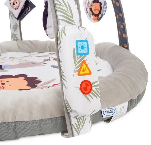 משטח פעילות חיות וחיוכים עם 4 מצבי פעילות וקשת מנגנת ומאירה - בז'