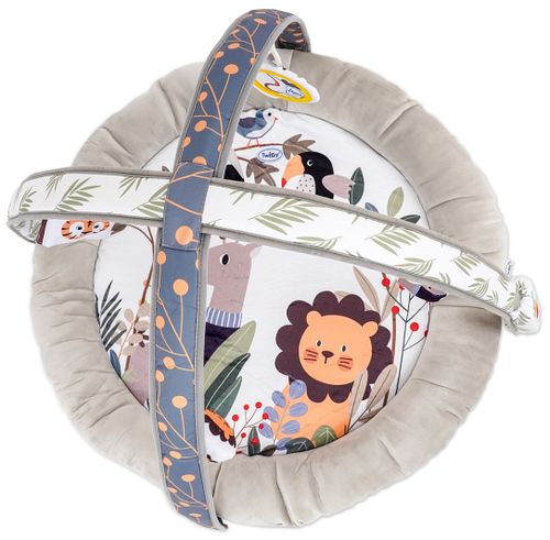 משטח פעילות חיות וחיוכים עם 4 מצבי פעילות וקשת מנגנת ומאירה - בז'