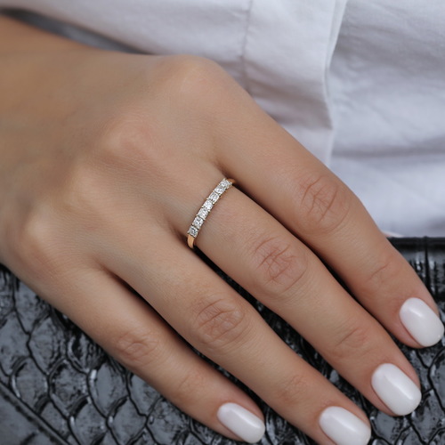 טבעת  יהלומים פרינסס 0.49ct מקולקציית 