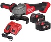משחזת זווית 18V ללא פחמים + 2 סוללות 5.0AH דגם Milwaukee M18 FSAG125X