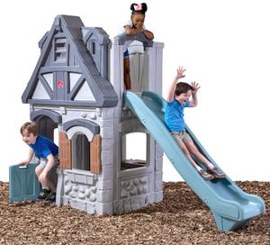 בית משחק הרפתקאות קסומות לילדים עם 2 קומות, מגלשה ומטבחון 4133