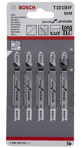 סט 5 להבי מסור אנכי לפרקטים BOSCH T101BIF
