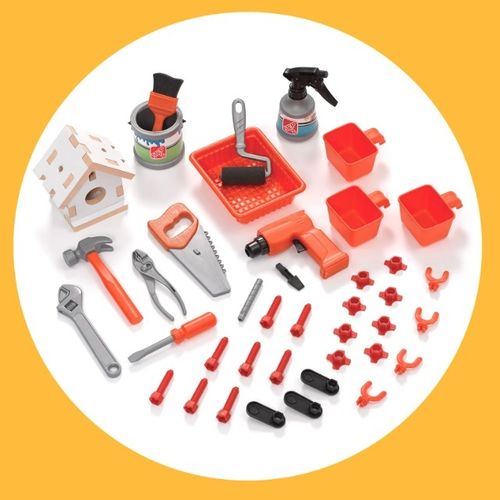 פינת עבודה 'הבונים הגדולים' עם מקדחה חשמלית ו 45 אביזרים 4891