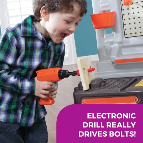 פינת עבודה 'הבונים הגדולים' עם מקדחה חשמלית ו 45 אביזרים 4891