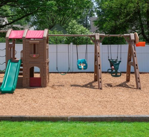 נדנדת גינה 2 שלבים לפעוטות עם מעקה ניתן להסרה 7293