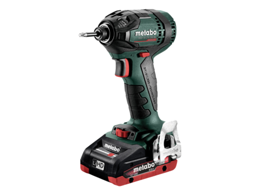 מברגת אימפקט נטענת בראשלס + 2 סוללות 4 אמפר METABO SSD 18 LTX 200 BL 18V