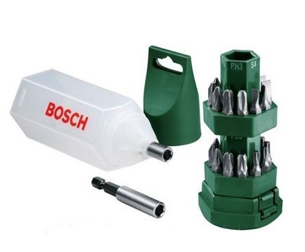 סט 25 ביטים + מוביל BOSCH X-LINE