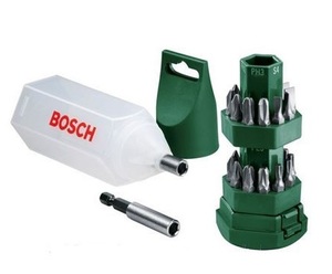סט 25 ביטים + מוביל BOSCH X-LINE