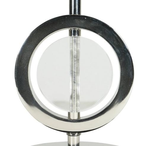 מנורת שולחן עיגול כסף ART DECO circle lamp 