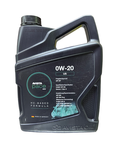 שמן מנוע AVISTA 0W-20 US PACE EVO  4L