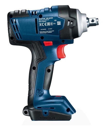 מפתח רטיטה נטען בראשלס + 2 סוללות 5 אמפר BOSCH GDS 18V 400 EC