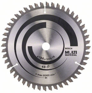 להב Multi Material לאלומיניום ועץ "7.25 - 48 שיניים Bosch 2608640506