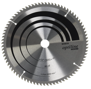 להב Optiline Wood לעץ "12 - 80 שיניים Bosch 2608640922