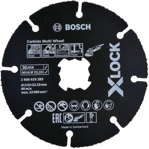 להב קרבון למשחזת "4.5 לחיתוך פלסטיק ועץ BOSCH XLOCK 2608619283