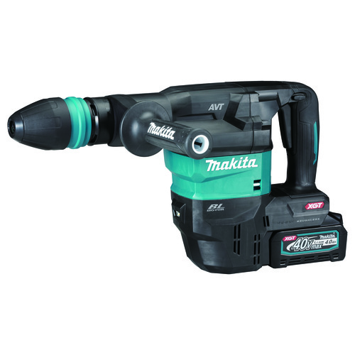 פטיש חציבה חשמלי בראשלס + 2 סוללות 4 אמפר Makita HM001GZ 40V