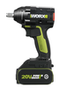 מפתח רטיטה 1/2 נטען בראשלס + 2 סוללות 4 אמפר WORX WU279 20V Brushless